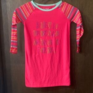 Cat & Jack Pink Nightgown “Believe in Yourself and Anything Is Possible”